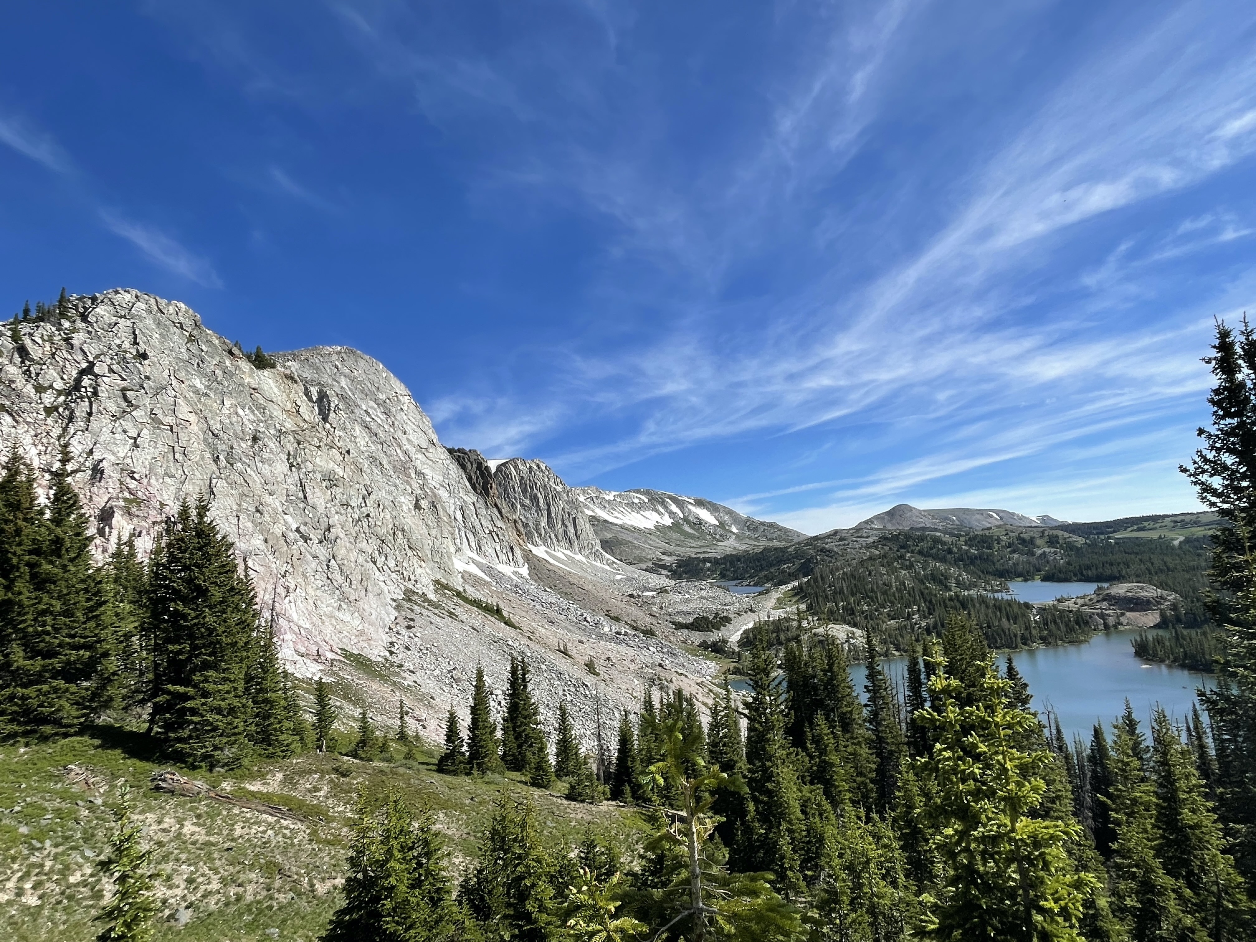 Sheer cliffs of Medicine Bow Peak, Wyoming