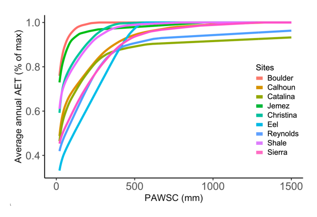 The effect of storage capacity on evapotranspiration